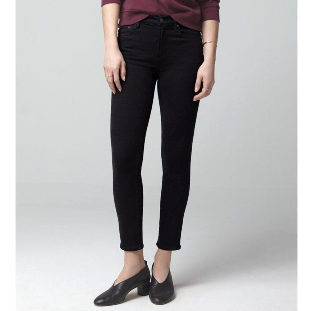 Citizens of Humanity Rocket Crop Mid Rise Skinny Black Jeans Size 27 USA